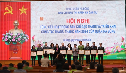 Viện KSND quận Hà Đông được khen thưởng có thành tích xuất sắc trong...